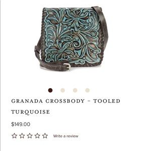 Tooled turquoise Patricia Nash crossbody bag